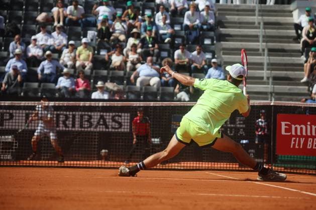 Rome, Italy 16.05.2024: H.HURKACZ VS TOMMY PAUL (USA) during Internazionali BNL 2024 Men s ATP, Tennis Herren 1000 Open tennis tournament in Rome at Grand Stand Arena .  Copyright: xMarcoxIacobucci IPAxSportx xipa-x xx IPA_46139976 IPA_Agency_IPA46139976