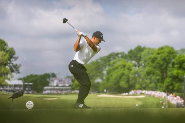 240516 Xander Schauffele of USA during the first round of the 2024 PGA Championship Golf Tournament on May 16, 2024 in Louisville Photo Petter Arvidson BILDBYRAN kod PA PA0809 golf pga championship 1 bbeng usa  Copyright: PETTERxARVIDSON BB240516PA047