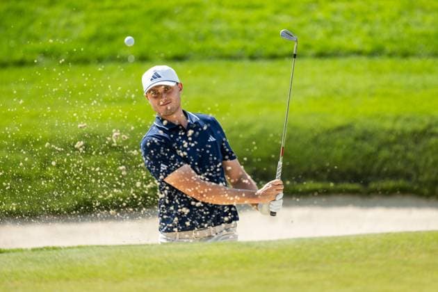 240516 Ludvig Aberg of Sweden during the first round of the 2024 PGA Championship Golf Tournament on May 16, 2024 in Louisville Photo Petter Arvidson BILDBYRAN kod PA PA0809 golf pga championship 1 bbeng sverige sweden  Copyright: PETTERxARVIDSON BB240516PA073