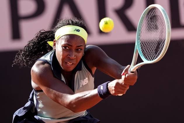 Internazionali BNL D Italia 2024 - Day Eleven Coco Gauff of USA in action during the Women™s Singles semi-final match between Iga Swiatek and Coco Gauff on Day Eleven of Internazionali BNL D Italia 2024 at Foro Italico on May 16, 2024 in Rome, Italy. Rome Foro Italico Lazio Italy Copyright: xGiuseppexMaffiax IBI_DAY11_SWIATEK-GAUFF_160524DSC04859