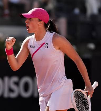 Sport Bilder des Tages Internazionali BNL D Italia 2024 - Day Eleven Iga Swiatek of Poland celebrates during the Women™s Singles semi-final match between Iga Swiatek and Coco Gauff on Day Eleven of Internazionali BNL D Italia 2024 at Foro Italico on May 16, 2024 in Rome, Italy. Rome Foro Italico Lazio Italy Copyright: xGiuseppexMaffiax IBI_DAY11_SWIATEK-GAUFF_160524DSC05863