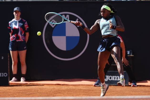 Rome, Italy 16.05.2024: Iga Swiatek (POL) vs Coco Gauff (USA) during Internazionali BNL 2024 Women s WTA, Tennis Damen 1000 Open tennis tournament in Rome at Grand Stand Arena .  Copyright: xMarcoxIacobucci IPAxSportx xipa-x xx IPA_46144402 IPA_Agency_IPA46144402