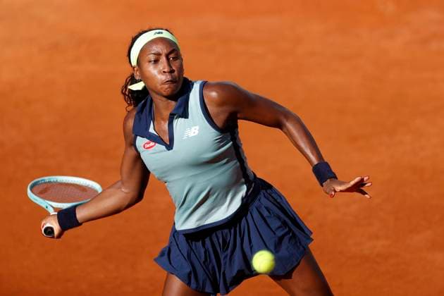 Coco Gauff (USA) in action, Tennis WTA, Tennis Damen Internazionali BNL d Italia - Semifinal, Iga Swiatek (POL) against Coco Gauff (USA), Foro Italico, May 16, 2024, Rome, Italy.