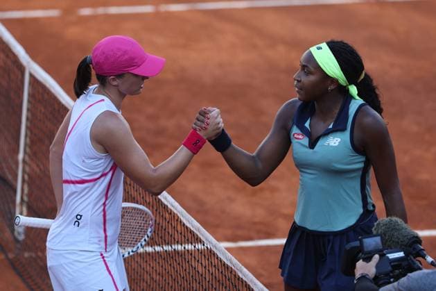 Tennis: WTA, Tennis Damen 1000 Internazionali di Tennis in Rome at Foro Italico. Match Iga Swiatek (POL) vs Coco Gauff (USA) Rome, Italy 16.05.2024: Iga Swiatek (POL) vs Coco Gauff (USA) during Internazionali BNL 2024 Women s WTA 1000 Open tennis tournament in Rome at Grand Stand Arena . Rome foro italico italy italy Copyright: xmarcoxiacobucci