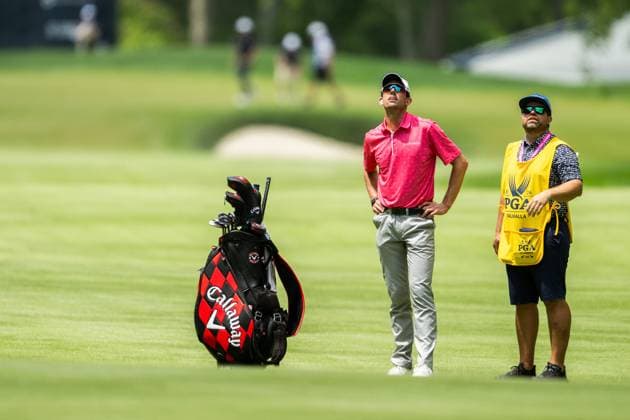 240516 Alexander Björk of Sweden during the first round of the 2024 PGA Championship Golf Tournament on May 16, 2024 in Louisville Photo Petter Arvidson BILDBYRAN kod PA PA0809 golf pga championship 1 bbeng  Copyright: PETTERxARVIDSON BB240516PA103