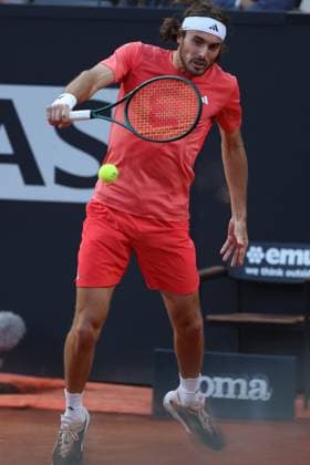Rome, Italy 16.05.2024: S. TSITSIPAS (GRE) VS N.JARRY (CHI) during Internazionali BNL 2024 MenÃ¢& x80;& x99;s ATP, Tennis Herren 1000 Open tennis tournament in Rome at Grand Stand Arena .  Copyright: xMarcoxIacobucci IPAxSportx xipa-x xx IPA_46147764 IPA_Agency_IPA46147764
