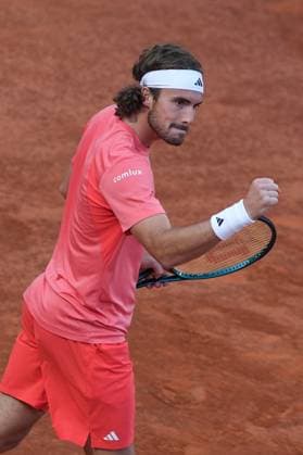 Foto IPP Cavaliere Emiliano. Roma 16 05 2024. Tennis Internazionali d Italia 2024. Nella foto: Stefanos Tsitsipas. Italy Photo Press - World Copyright italy ITALY  Copyright: xR4924_italyphotopressx