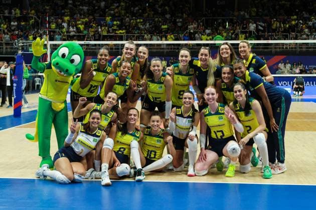 Brasil x Coreia Pela Liga das Nações no RJ RIO DE JANEIRO, RJ - 16.05.2024: BRASIL X COREIA PELA LIGA DAS NAÇÕES NO RJ - The Brazilian Women& 39;s Volleyball team defeated the South Korean team by three sets to zero in a game valid for the League of Nations, this Thursday (16), at the Maracanãzinho Gymnasium in Rio de Janeiro. (Photo: Lorando Labbe Fotoarena) x2538742x  LorandoxLabbe