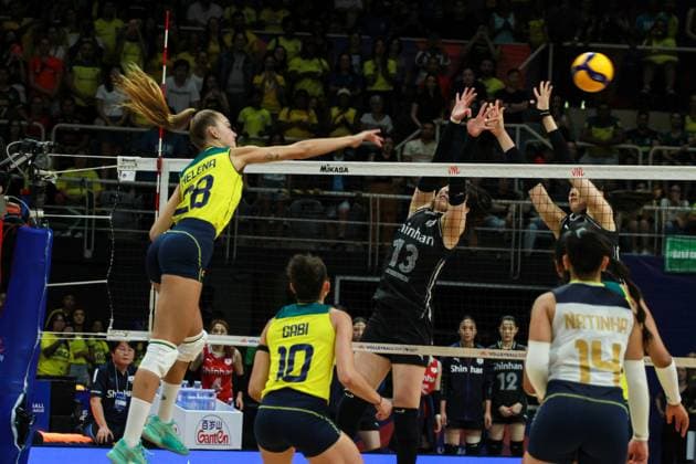 Volleyball, Women, Nations League, Brazil - South Korea
