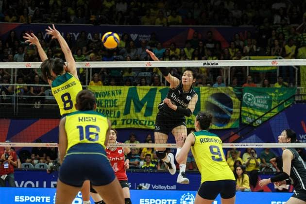 Brasil x Coreia Pela Liga das Nações no RJ RIO DE JANEIRO, RJ - 16.05.2024: BRASIL X COREIA PELA LIGA DAS NAÇÕES NO RJ - The Brazilian Women& 39;s Volleyball team defeated the South Korean team by three sets to zero in a game valid for the League of Nations, this Thursday (16), at the Maracanãzinho Gymnasium in Rio de Janeiro. (Photo: Lorando Labbe Fotoarena) x2538763x  LorandoxLabbe