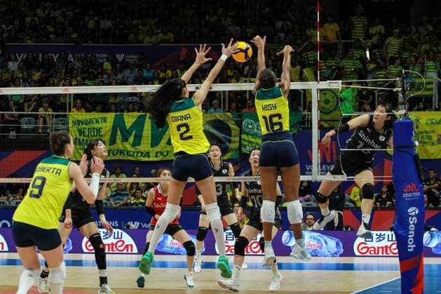 Brasil x Coreia Pela Liga das Nações no RJ RIO DE JANEIRO, RJ - 16.05.2024: BRASIL X COREIA PELA LIGA DAS NAÇÕES NO RJ - The Brazilian Women& 39;s Volleyball team defeated the South Korean team by three sets to zero in a game valid for the League of Nations, this Thursday (16), at the Maracanãzinho Gymnasium in Rio de Janeiro. (Photo: Lorando Labbe Fotoarena) x2538768x  LorandoxLabbe