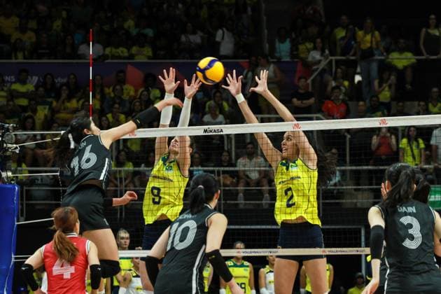 Brasil x Coreia Pela Liga das Nações no RJ RIO DE JANEIRO, RJ - 16.05.2024: BRASIL X COREIA PELA LIGA DAS NAÇÕES NO RJ - The Brazilian Women& 39;s Volleyball team defeated the South Korean team by three sets to zero in a game valid for the League of Nations, this Thursday (16), at the Maracanãzinho Gymnasium in Rio de Janeiro. (Photo: Lorando Labbe Fotoarena) x2538776x  LorandoxLabbe