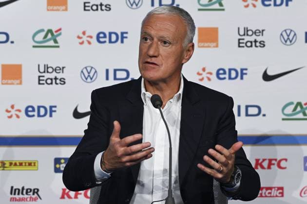 EURO 2024, Frankreich, Nationaltrainer Deschamps verkündet EM-Kader in Paris ConfÃ rence de presse de Didier Deschamps pour l™annonce de la liste des Bleus sÃ lectionnÃ s Ã l™Euro 2024. FOOTBALL : Conference de presse de Didier Deschamps pour l annonce de la liste des Bleus selectionnes a l Euro 2024 - 16 05 2024 MichaelBaucher Panoramic 