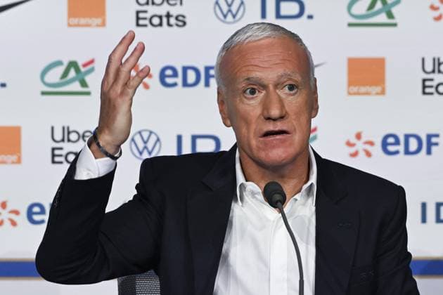 EURO 2024, Frankreich, Nationaltrainer Deschamps verkündet EM-Kader in Paris ConfÃ rence de presse de Didier Deschamps pour l™annonce de la liste des Bleus sÃ lectionnÃ s Ã l™Euro 2024. FOOTBALL : Conference de presse de Didier Deschamps pour l annonce de la liste des Bleus selectionnes a l Euro 2024 - 16 05 2024 MichaelBaucher Panoramic 