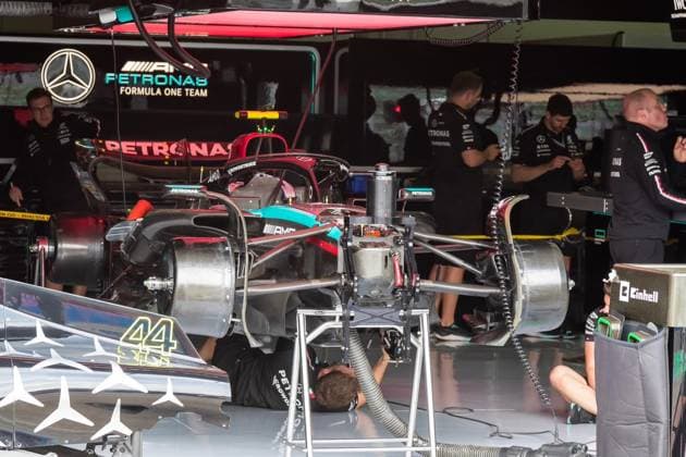 F1 GP Imola Italy Thursday, 16 05 2024 Mercedes AMG Petronas F1 Team F1 GP Imola Italy Thursday, 16 05 2024 Copyright: xBEAUTIFULxSPORTS Erlhofx