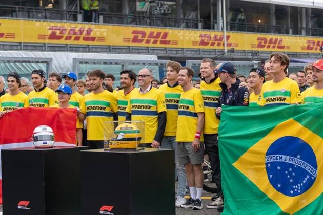 F1 GP Imola Italy Thursday, 16 05 2024 Lance Stroll 18, Aston Martin Aramco F1 Team, Esteban Ocon 31, BWT Alpine F1 Team, Yuki Tsunoda 22, Visa Cash App RB Formula One Team, Pierre Gasly 10, BWT Alpine F1 Team, Carlos Sainz 55, Scuderia Ferrari, Stefano Domenicali, Logan Sargeant 2, Williams Racing, Sebastian Vettel, Nico Hülkenberg 27, MoneyGram Haas F1 Team, Max Verstappen 1, Oracle Red Bull Racing, Nico Hülkenberg 27, MoneyGram Haas F1 Team, George Russell 63, Mercedes AMG Petronas F1 Team, Charles Leclerc 16, Scuderia Ferrar F1 GP Imola Italy Thursday, 16 05 2024 Copyright: xBEAUTIFULxSPORTS Erlhofx