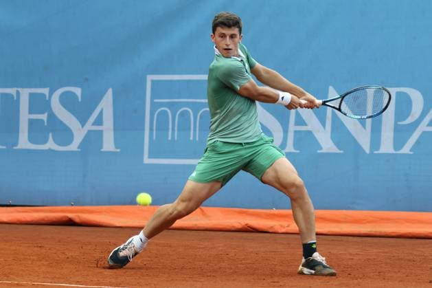 Luca Nardi (Italy) during the match againts Jeffrey John Wolf (U.S.A.) during 2024 Piemonte Open Intesa San Paolo, International Tennis match in Turin, Italy, May 16 2024  Copyright: xClaudioxBenedetto IPAxSportx xipx xx IPA_46155875 IPA_Agency_IPA46155875
