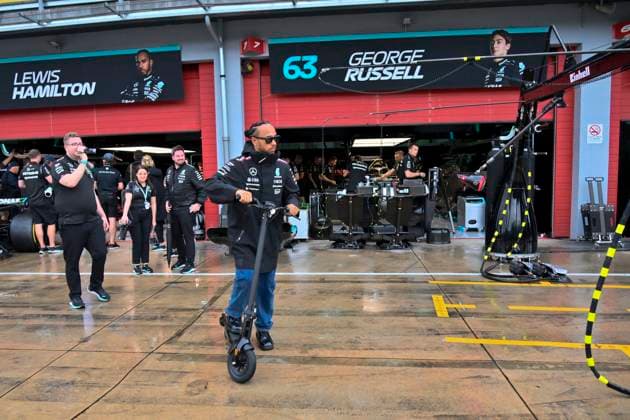 May 16, 2024: IMOLA, ITALY - MAY 16: Lewis Hamilton of Mercedes AMG Petronas F1 Team attends during previews of the F1 Grand Prix of Emilia-Romagna at Autodromo Enzo e Dino Ferrari Circuit. - ZUMAg210 0477595066st Copyright: xStefanoxGuidix