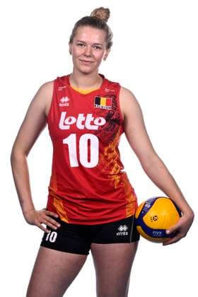 photoshoot Yellow Tigers VILVOORDE, BELGIUM - MAY 16 : Pauline Martin pictured during a photoshoot of the Belgian National Volleyball Team Women The Yellow Tigers May 16, 2024 in Vilvoorde, Belgium, 16 05 2024 Vilvoorde Belgium  Copyright: xPeterxDexVoechtx