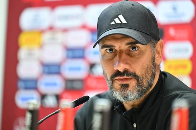 17 05 2024 1 FC Nürnberg Nuernberg FCN Club Press conference ahead of the league match against Hertha BSC Berlin xwoxzix Cristian Fiel Coach 1 FC Nürnberg FCN
