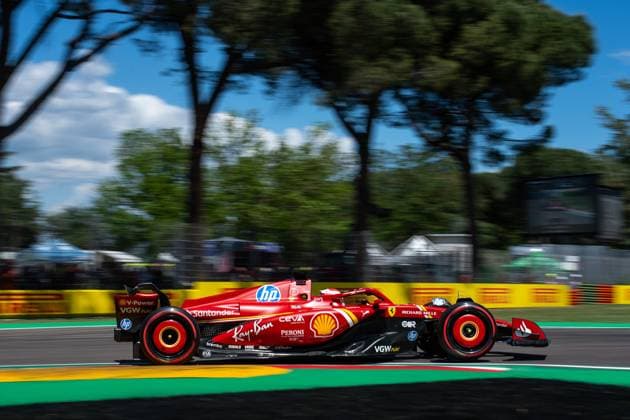 Charles Leclerc Scuderia Ferrari HP, 16 , ITA, Formula 1 World Championship, Grand Prix Emilia Romagna Imola, Autodromo Enzo e Dino Ferrari, Free Practice, 17 05 2024 ITA, Formula 1 World Championship, Grand Prix Emilia Romagna Imola, Autodromo Enzo e Dino Ferrari, Arrival of the drivers, 17 05 2024 Imola Copyright: xEibner-Pressefoto Memmlerx EP_MMR