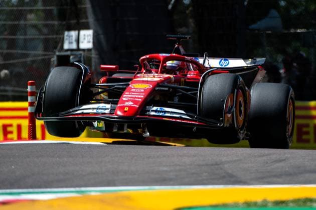 Charles Leclerc Scuderia Ferrari HP, 16 , ITA, Formula 1 World Championship, Grand Prix Emilia Romagna Imola, Autodromo Enzo e Dino Ferrari, Free Practice, 17 05 2024 ITA, Formula 1 World Championship, Grand Prix Emilia Romagna Imola, Autodromo Enzo e Dino Ferrari, Arrival of the drivers, 17 05 2024 Imola Copyright: xEibner-Pressefoto Memmlerx EP_MMR