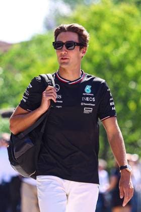 George Russell of Great Britain and Mercedes gestures, gestures, Practice, F1 Emilia Romagna Grand Prix 2024, Autodromo Enzo e Dino Ferrari on May 17, 2024 in Imola, Italy Photo by Diogo Cardoso DeFodi Images George Russell of Great Britain and Mercedes gestures walking in the paddock, Practice, F1 Emilia Romagna Grand Prix 2024, Autodromo Enzo e Dino Ferrari on May 17, 2024 in Imola, Italy Photo by Diogo Cardoso DeFodi Images Defodi 645 f1imo20240517 0010 Defodi-645