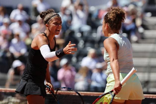 Rome, Italy 17.05.2024: Caroline Dolehide USA - Desirae Krawczyk USA vs Sara Errani ITA Jasmine Paolini ITA during Internazionali BNL 2024 WomenÃ¢& x80;& x99;s WTA, Tennis Damen 1000 Open tennis tournament in Rome Center Court.  Copyright: xMarcoxIacobucci IPAxSportx xipa-x xx IPA_46180707 IPA_Agency_IPA46180707