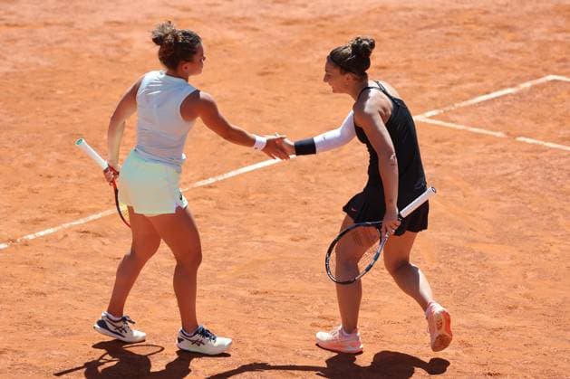 Rome, Italy 17.05.2024: Caroline Dolehide USA - Desirae Krawczyk USA vs Sara Errani ITA Jasmine Paolini ITA during Internazionali BNL 2024 WomenÃ¢& x80;& x99;s WTA, Tennis Damen 1000 Open tennis tournament in Rome Center Court.  Copyright: xMarcoxIacobucci IPAxSportx xipa-x xx IPA_46180829 IPA_Agency_IPA46180829