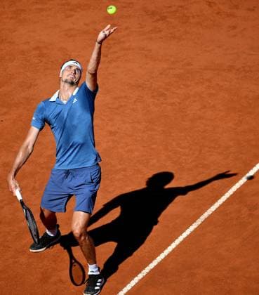May 17, 2024, Rome: Alexander Zverev of Germany in action during his men s singles semi final match against Alejandro Tabilo of Chile (not pictured) at the Italian Open tennis tournament in Rome, Italy, 17 May 2024. ANSA ETTORE FERRARI Italian Open tennis tournament  - ZUMAa110 20240517_zaf_a110_055 Copyright: xEttorexFerrarix