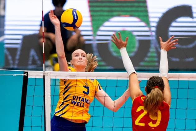 240517 Linda Andersson of Sweden during the European Golden League volleyball match between Sweden and Spain on May 17, 2024 in Lund Photo Avdo Bilkanovic BILDBYRAN COP 115 AB0270 volleyball volleyball european golden league sverige spanien spain sweden dam bbeng  Copyright: AVDOxBILKANOVIC BB240517AB013