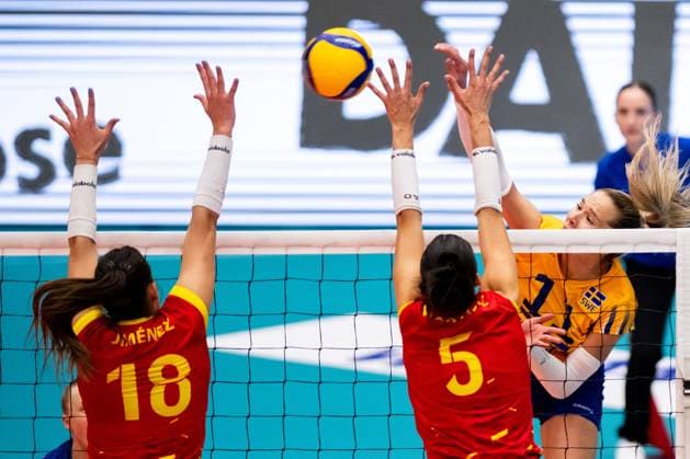 240517 Alexandra Lazic of Sweden during the European Golden League volleyball match between Sweden and Spain on May 17, 2024 in Lund Photo Avdo Bilkanovic BILDBYRAN COP 115 AB0270 volleyball volleyball european golden league sverige spanien spain sweden dam bbeng  Copyright: AVDOxBILKANOVIC BB240517AB014