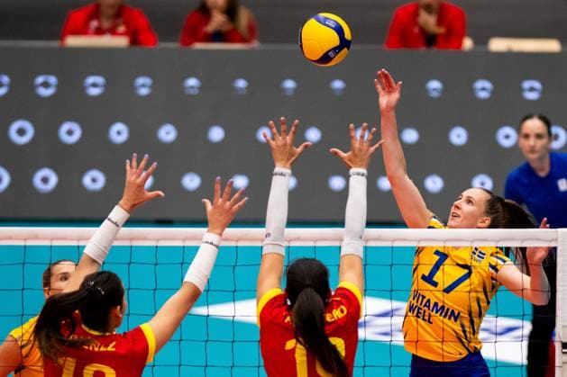 240517 Anna Haak of Sweden during the European Golden League volleyball match between Sweden and Spain on May 17, 2024 in Lund Photo Avdo Bilkanovic BILDBYRAN COP 115 AB0270 volleyball volleyball european golden league sverige spanien spain sweden dam bbeng  Copyright: AVDOxBILKANOVIC BB240517AB015