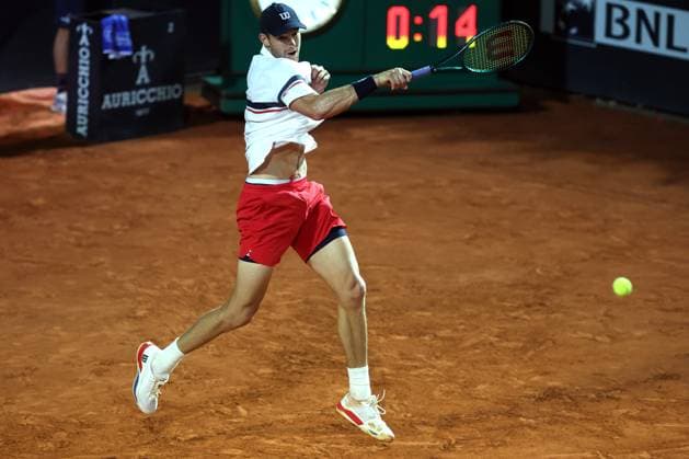 Tennis: ATP, Tennis Herren 1000 Internazionali di Tennis in Rome at Foro Italico. Match NICOLAS JERRY CHILE VS Tommy Paul USA Rome, Italy 17.05.2024: NICOLAS JERRY CHILE VS Tommy Paul USA during Internazionali BNL 2024 men™s ATP 1000 Open tennis tournament in Rome Center Court. Rome foro italico CENTER COURT italy italy Copyright: xmarcoxiacobucci