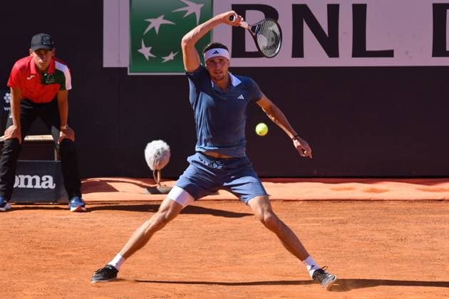 Alexander Zverev during the Internazionali BNL dÃ¢& x80;& x99;Italia 2024 at Foro Italico, Italy, May 17th, 2024 Mattia Vian during Internazionali BNL d Italia, International Tennis match in Rome, Italy, May 17 2024  Copyright: xMattiaxVian IPAxSportx xipa-agenx xx IPA_46198066 IPA_Agency_IPA46198066