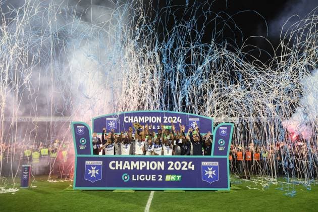 Football, France, AJ Auxerre are champions of Ligue 2