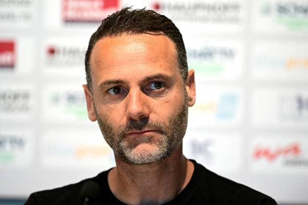 12-05-2024 pmk NH116894 Fussball Herren 3.Liga Saison 2023 2024 Sportclub-Arena Verl SC Verl - SC Preussen Muenster Pressekonferenz Alexander ENDE -Trainer- Verl *** 12 05 2024 pmk NH116894 Soccer Men 3 League Season 2023 2024 Sportclub Arena Verl SC Verl SC Preussen Muenster Press conference Alexander ENDE Coach Verl