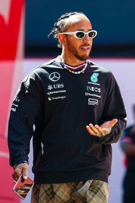 Lewis Hamilton of Great Britain and Mercedes gestures, gestures, Qualifying, F1 Emilia Romagna Grand Prix 2024, Autodromo Enzo e Dino Ferrari on May 18, 2024 in Imola, Italy Photo by Diogo Cardoso DeFodi Images Lewis Hamilton of Great Britain and Mercedes gestures arriving in the paddock, Qualifying, F1 Emilia Romagna Grand Prix 2024, Autodromo Enzo e Dino Ferrari on May 18, 2024 in Imola, Italy Photo by Diogo Cardoso DeFodi Images Defodi 645 f1imo20240518 0726 Defodi-645