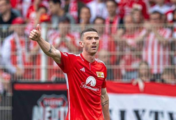 Soccer, Men, Season 2023 2024, 1 Bundesliga 34 Matchday , 1 FC Union Berlin SC Freiburg, Robin Gosens 1 FC Union Berlin , 18 05 2024, Copyright: xSebastianxRäppold MatthiasxKochx