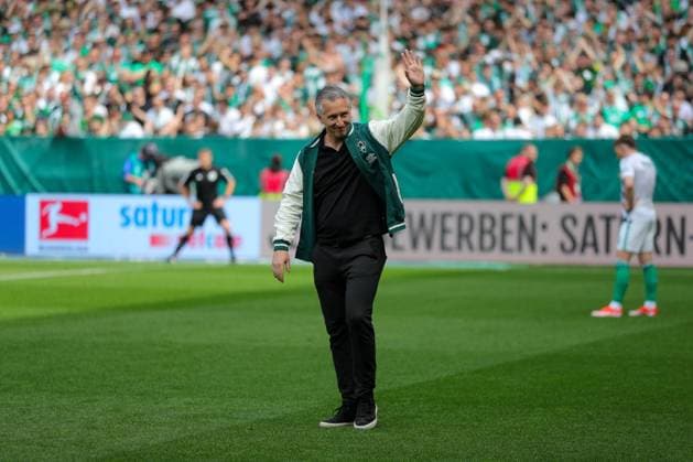 GER, 1 FBL SV Werder Bremen vs VfL Bochum 18 05 2024, wohninvest Weserstadion, Bremen, GER, 1 FBL SV Werder Bremen vs VfL Bochum in the picture picture shows Frank Baumann Managing Director Football Werder Bremen last walk as Managing Director in Bremen comes to the stadium nordphotoxGmbHx xTauchnitz nph00059