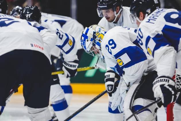 Ice hockey, Eishockey - IIHF WC 2024 PRAGUE,CZECH REPUBLIC,18.MAY.24 - ICE HOCKEY - IIHF Ice Hockey World Championship, WM, Weltmeisterschaft 2024, group stage, Canada vs Finland. Image shows Herri Saeteri (FIN).  GEPAxpictures xDanielxGoetzhaber