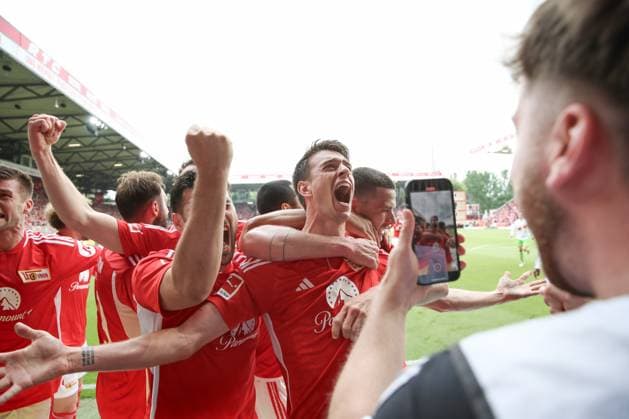 Sport Themen der Woche KW21 Sport Bilder des Tages 18.05.2024, xtgx, Fussball 1. Bundesliga, 1. FC Union Berlin - SC Freiburg emspor, v.l. Janik Haberer (Union Berlin, 19) Jubel, Torjubel, jubelt ueber das Tor, celebrate the goal, celebration (DFL DFB REGULATIONS PROHIBIT ANY USE OF PHOTOGRAPHS as IMAGE SEQUENCES and or QUASI-VIDEO) Berlin *** 18 05 2024, xtgx, Fussball 1 Bundesliga, 1 FC Union Berlin SC Freiburg emspor, v l Janik Haberer Union Berlin, 19 Jubel, Torjubel, jubelt ueber das Tor, celebrate the goal, celebration DFL DFB REGULATIONS PROHIBIT ANY USE OF PHOTOGRAPHS as IMAGE SEQUENCES and or QUASI VIDEO Berlin