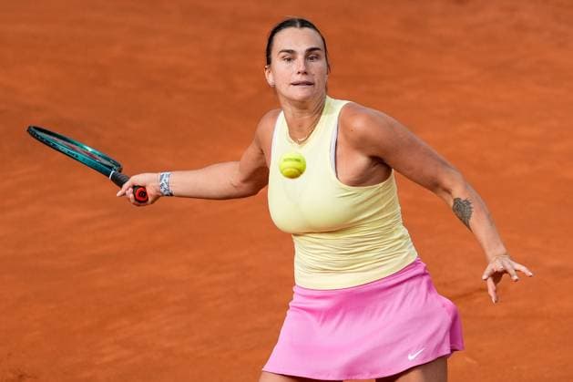 Tennis, WTA-Turnier in Rom, Finale, Iga Swiatek - Aryna Sabalenka Internazionali BNL D Italia 2024 - Day Thirteen Aryna Sabalenka in action during the Women™s Singles final match between Iga Swiatek and Aryna Sabalenka on Day Thirteen of Internazionali BNL D Italia 2024 at Foro Italico on May 16, 2024 in Rome, Italy. Rome Foro Italico Lazio Italy Copyright: xGiuseppexMaffiax IBI_DAY_13_SWIATEK-SABALENKA_180524_DSC0670