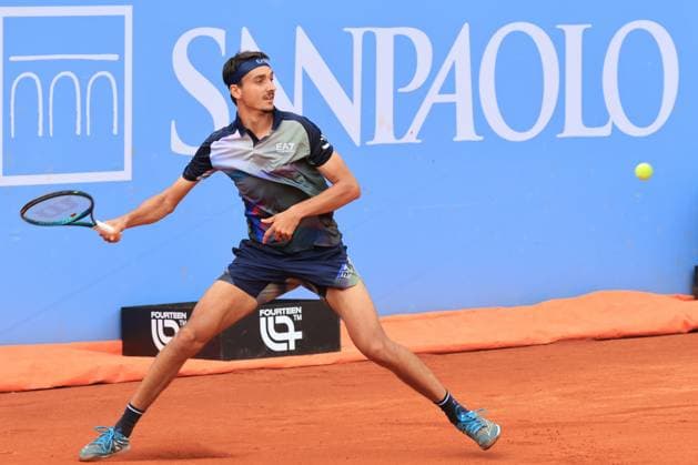 Turin, Italy: Lorenzo Sonego (Italy) during the match againts J.J. Wolf (U.S.A.) during 2024 Piemonte Open Intesa San Paolo, International Tennis match in Turin, Italy, May 18 2024 International Tennis match - 2024 Piemonte Open Intesa San Paolo  - ZUMAp169 20240518_zsa_p169_1020 Copyright: xClaudioxBenedetto IPAxSportx