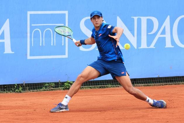 Luciano Darderi (Italy) during the match againts Matteo Arnaldi (Italy) during 2024 Piemonte Open Intesa San Paolo, International Tennis match in Turin, Italy, May 18 2024  Copyright: xClaudioxBenedetto IPAxSportx xipx xx IPA_46227164 IPA_Agency_IPA46227164