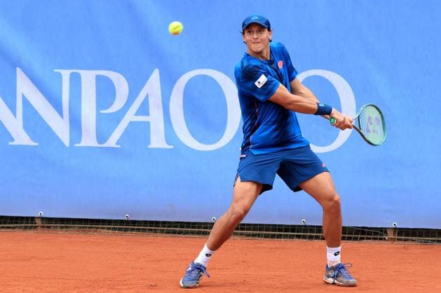 Turin, Italy: Luciano Darderi (Italy) during the match againts Matteo Arnaldi (Italy) during 2024 Piemonte Open Intesa San Paolo, International Tennis match in Turin, Italy, May 18 2024 International Tennis match - 2024 Piemonte Open Intesa San Paolo  - ZUMAp169 20240518_zsa_p169_1126 Copyright: xClaudioxBenedetto IPAxSportx