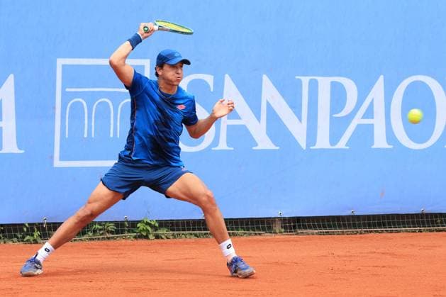 International Tennis match - 2024 Piemonte Open Intesa San Paolo Luciano Darderi (Italy) during the match againts Matteo Arnaldi (Italy) during 2024 Piemonte Open Intesa San Paolo, International Tennis match in Turin, Italy, May 18 2024 Turin Italy  Copyright: xIPAxSport ABACAx