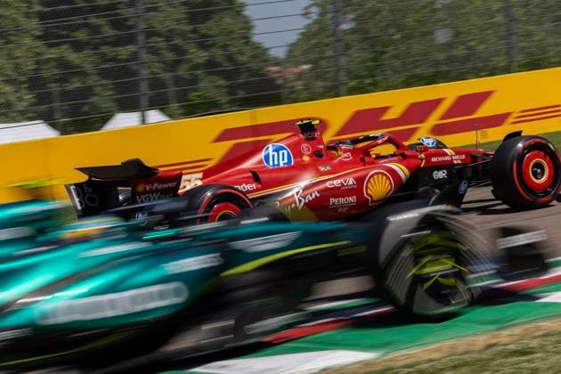 F1 GP Imola Italy Saturday, 18 05 2024 Carlos Sainz 55, Scuderia Ferrari and Fernando Alonso 14, Aston Martin Aramco F1 Team F1 GP Imola Italy Saturday, 18 05 2024 Copyright: xBEAUTIFULxSPORTS Erlhofx