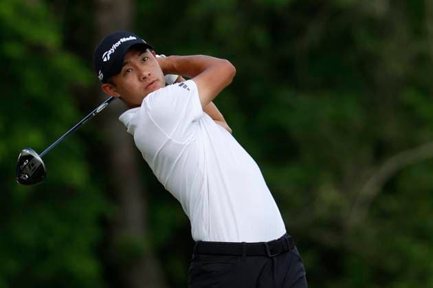 LOUISVILLE, KY - MAY 18: Collin Morikawa during the third round of the PGA, Golf Herren Championship, May 18, 2024, at Valhalla Golf Club in Louisville, Kentucky.(Photo by Matthew Maxey Icon Sportswire) GOLF: MAY 18 PGA Championship EDITORIAL USE ONLY Icon240518031