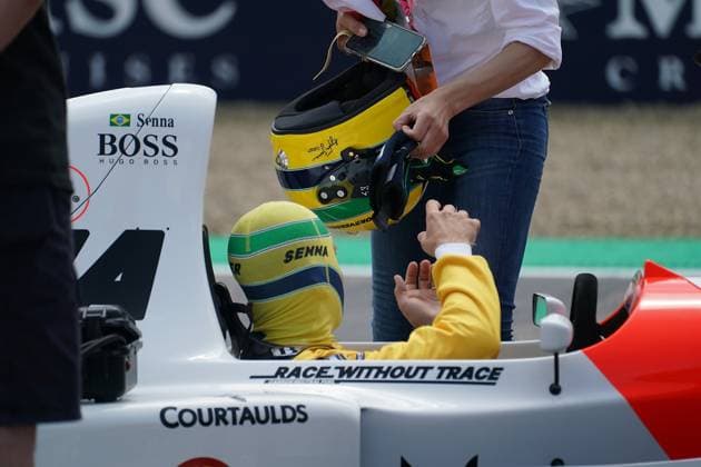 Formula 1 Grand Prix Emilia Romagna 2024 19 05 2024, Autodromo Enzo e Dino Ferrari, Imola, Formula 1 Grand Prix Emilia Romagna 2024 ,in the picture Sebastian Vettel drives around the Imola circuit in Ayrton Sennas last winning car nordphotoxGmbHx xBratic nph00250